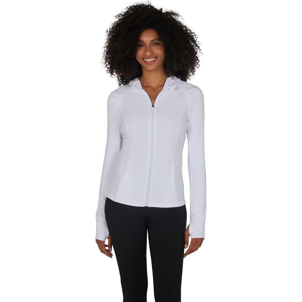 Lightweight Full-Zip Hoodie Jacket Women 3X Sports Yoga Running Pockets